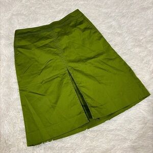 Talbots Kelly Olive Green front slit Business Skirt Woman’s Size OP